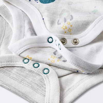 Baby 4pk Short Sleeve Bodysuit - Cloud Island™ Blue 3 Baby 4pk Short Sleeve Bodysuit - Cloud Island™ Blue - Image 3