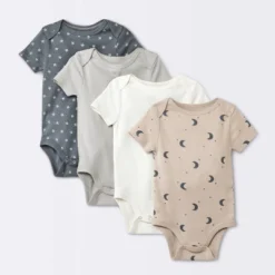 Baby 4pk Short Sleeve Moons Bodysuit - Cloud Island™ Gray 7 Baby 4pk Short Sleeve Moons Bodysuit - Cloud Island™ Gray -Cloud Island Store GUEST 093754ce 9110 4e9b 81bc 493ecb1be3c2