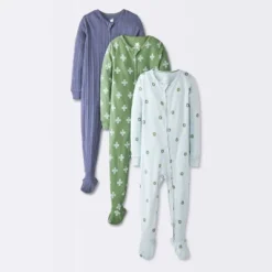 Baby Boys' 3pk Bears Tight Fit Sleep N' Play - Cloud Island™ Blue/Green -Cloud Island Store GUEST 35f8ea13 9f74 49e0 97e9 2a473bf07e67