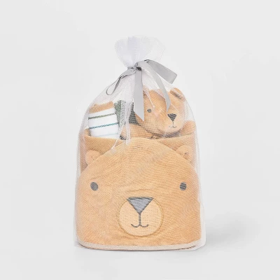 Baby 6pk Bear Bath Towel - Cloud Island™ Brown 1 Baby 6pk Bear Bath Towel - Cloud Island™ Brown