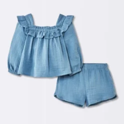 Baby Girls' 2pc Gauze Long Sleeve Top And Bloomer Set - Cloud Island™ Blue 7 Baby Girls' 2pc Gauze Long Sleeve Top And Bloomer Set - Cloud Island™ Blue -Cloud Island Store GUEST b2193416 cbaf 4db6 b69c dc4e97c8798d