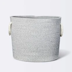 Coiled Rope Storage Bin Large Chevron - Cloud Island™ Gray -Cloud Island Store GUEST b3633f89 62a2 410e 803d aba377ae89ad