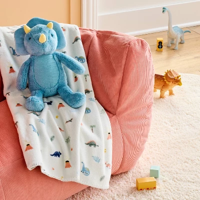 Dino Plush Stuffed Animal - Blue - Cloud Island™ 1 Dino Plush Stuffed Animal - Blue - Cloud Island™