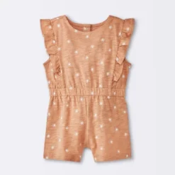 Baby Girls' Sun Stamps Printed Ruffle Romper - Cloud Island™ Tan 7 Baby Girls' Sun Stamps Printed Ruffle Romper - Cloud Island™ Tan -Cloud Island Store GUEST d352768e 43f2 4e55 850a ec4cb21e5f91
