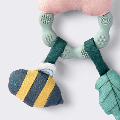 Handheld Plush Rattle Baby Toy - Flower - Cloud Island™ 2 Handheld Plush Rattle Baby Toy - Flower - Cloud Island™ - Image 2